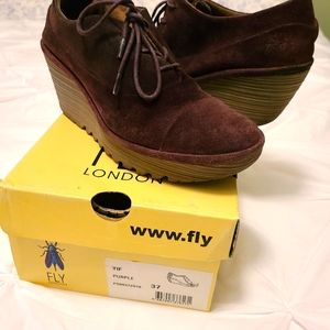 London Fly Suede Wedge size 37